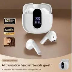 【新品 未使用品】AI翻訳機能付きセミインイヤーワイヤレスイヤホンのサムネイル