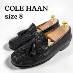 【美品】COLE HAAN コールハーン　タッセルローファー イントレチャート黒
