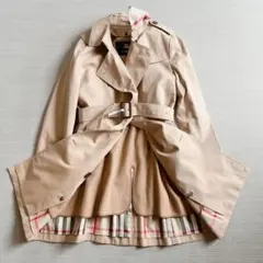 大きいサイズ【バーバリー】トレンチコート　ベージュ　ノバチェック　ライナー　44