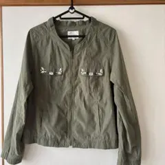 レディース　ノーカラージャケット　薄手のサムネイル