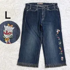 アルベロベロ　オレボレブラ　Ｌ　洗える　デニム　 クロップド丈　ブタさん　刺繍 2026年最新】Alberobello レディース デニム・ジーンズの人気アイテム