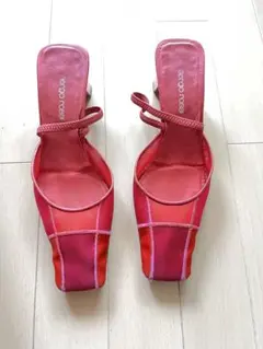 セルジオロッシ　バッグベルト付きミュール　メッシュ