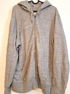 UNIQLO スウェットフルジップパーカー ユニクロ グレー XL