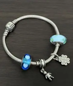 Pandora シルバー ブレスレット 19cm チャームセット - メルカリ
