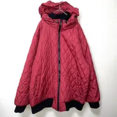 G-Dept フード付き　キルティングジャンバー　レッド　カジュアル　3L