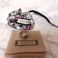 GUCCI ダブルG フラワー　マザーオブパール リング