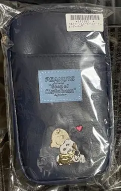 PEANUTS　スヌーピー　スマホショルダーバッグ　ポシェット　ネイビー　携帯