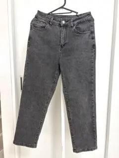 SHEIN DAZY ストレートデニムパンツ グレー 低身長向け