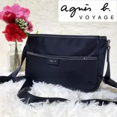 極美品❤️アニエスベー ボヤージュ ショルダーバッグ ナイロン ホワイトステッチのサムネイル