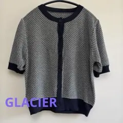 GLACIER グラシア　半袖カーディガン　M ネイビー系のサムネイル
