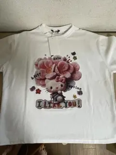 キャラクタープリント 半袖Tシャツ ホワイト