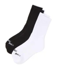 ニコアンド NUMERALS ワンポイントロゴ2Pソックス 25-27cm 靴下