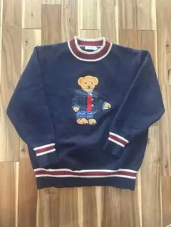 クマ　レトロ　ニット　古着