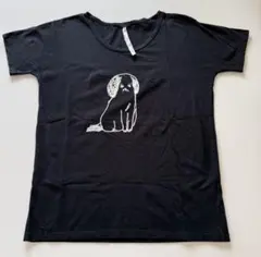 Fig London 犬 刺繍 イラスト 半袖 Tシャツ ブラックのサムネイル