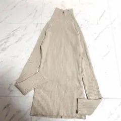 アイテムズ アーバンリサーチ タートルネック リブ プルオーバー ニット 長袖