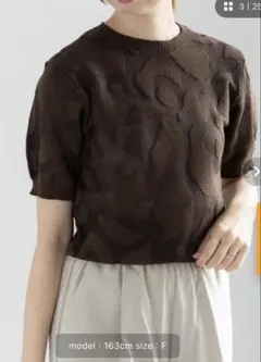 『Te chichi』シアージャガードハーフスリーブニットのサムネイル