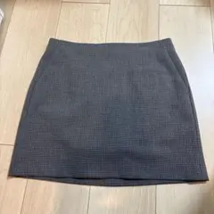 スコート チェック グレー ユニクロ
