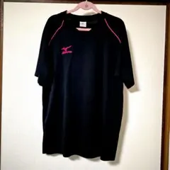 MIZUNO スポーツシャツ ブラック ピンクのサムネイル