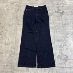 SOMETHING LISAセミフレアワイドデニムパンツ カジュアル 日本製