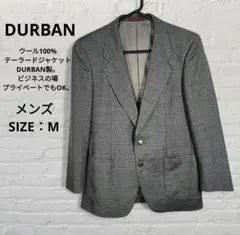 DURBAN グレー テーラードジャケットシングルビジネス兼私服M