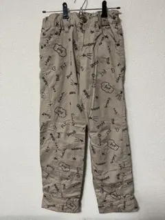 Pink Latte ベージュ プリント柄 ロングパンツ　S