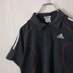 adidas　アディダス　ポロシャツ　半袖　スポーツ　ネイビー