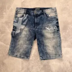 Norton ノートン ハーフパンツ デニム Lサイズ 刺繍 ロゴ