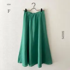 ◾️【SHIPS シップス】TERRE DE LINロングスカート　グリーンリネンのサムネイル