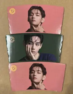 BTS V テテ2026 新作　コンポーズコーヒー カップホルダー　ピンク　緑
