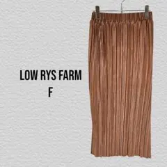 ローリーズファーム プリーツスカート F ブラウン サイドポケット ウエストゴム