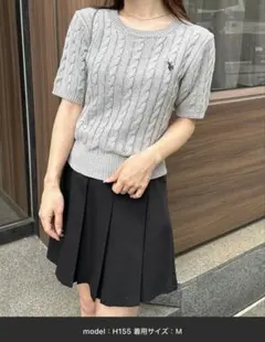 polo 半袖　ニット　グレー　ラルフローレン