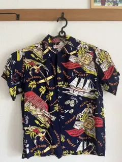 サンサーフ　Sun Surf アロハシャツ S ネイビー ジョン・メイグスのサムネイル