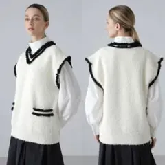 2024年 美品 ADORE アドーア ツィーディーニットベスト - メルカリ
