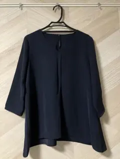 【美品】グリーンレーベルリラクシング　ネイビー　ブラウス