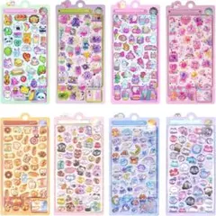 立体シール ぷっくりシール 立体 中空 かわいい 8枚セット手帳 diy 贈り物