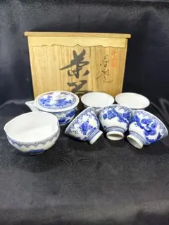煎茶器セット平安玉泉作染付 煎茶器セット平安玉泉作染付 - メルカリ