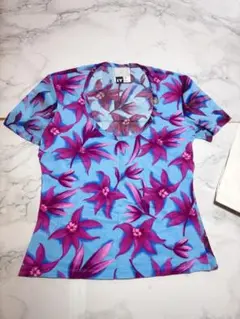 正規品VERSACE JEANS COUTURE 花柄メッシュカットソー Sのサムネイル