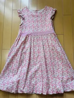 ナルミヤ　キッズ ノースリーブ ワンピース 花柄 ピンクのサムネイル