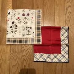 【未使用】BURBERRY バーバリー ハンカチ 2枚