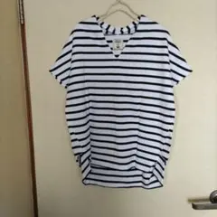 Live in comfort ボーダー Vネック 半袖 Tシャツ Sのサムネイル