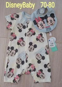 DisneyBaby ロンパース 70-80　スタイ付き　新品タグ付き