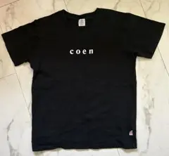 coen ブラックロゴTシャツ USAコットン M