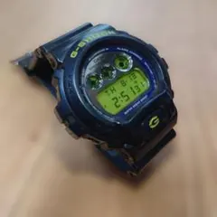 美品 CASIO G-SHOCK DW-6900SB ネイビー×グリーン 腕時計 - メルカリ