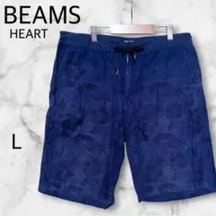 BEAMS HEART ビームス フローラルショートパンツ 【L】ネイビーのサムネイル