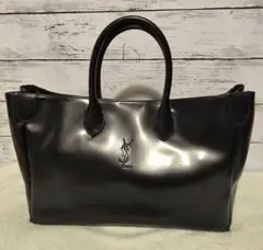 YSL 黒 レザー トートバッグ　超美品！　今だけお値下げ！早いもの勝ち！のサムネイル
