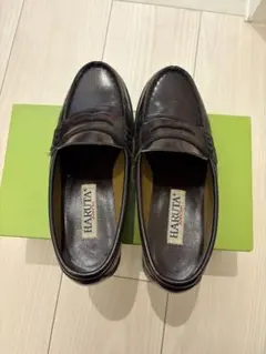 HARUTA ダークブラウン ローファー 22EE