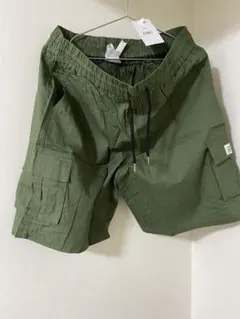 メンズ カーゴショートパンツ オリーブ 4XL