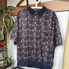FREAK'S STORE ペイズリー柄 ポロシャツ Lサイズのサムネイル
