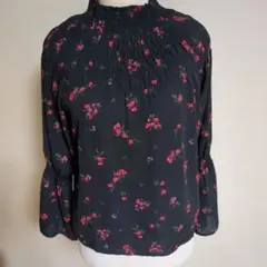 PAGE BOY フラワープリント 長袖ブラウス