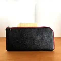 合皮【ブラック】のL型長財布